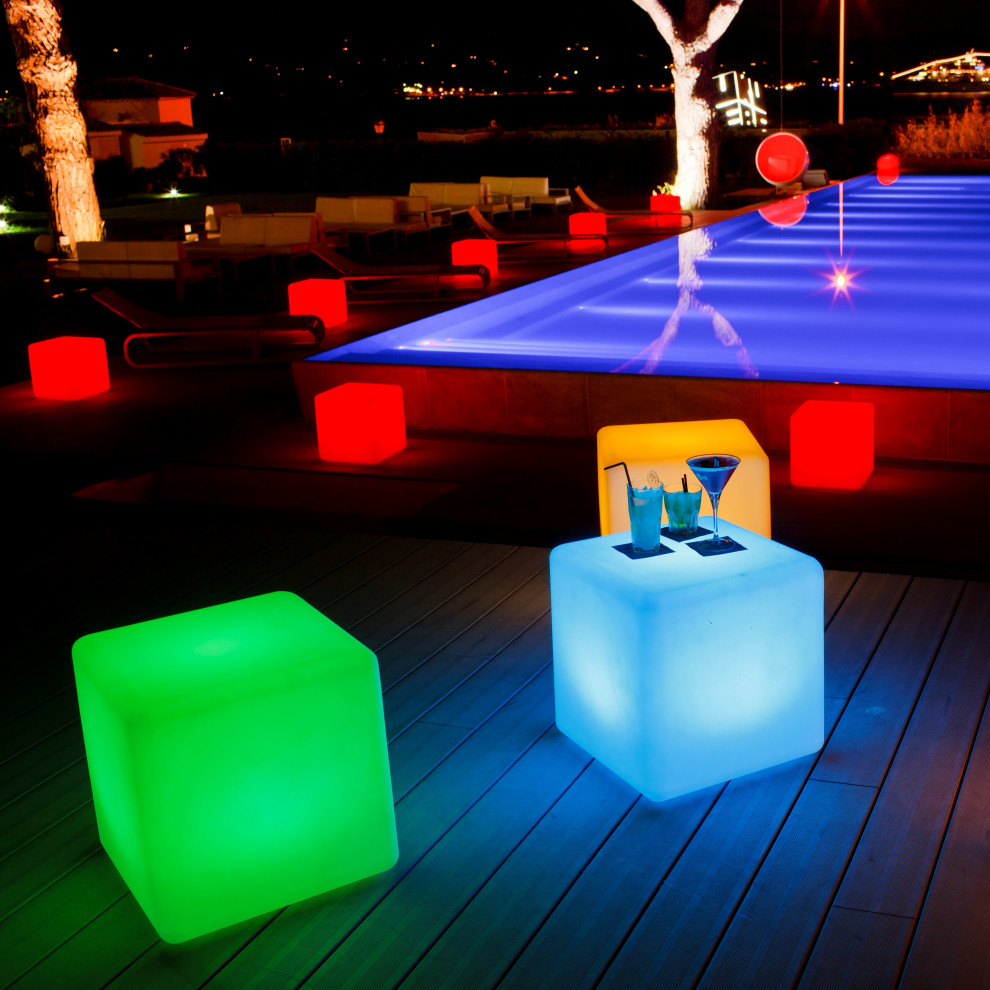 Portable LED Lamp  Cube   Contemporary   Outdoor Floor Lamps   by Space Lighting  Houzz