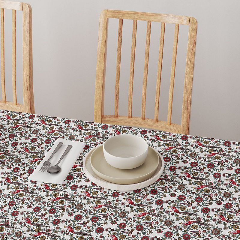 Rectangular Tablecloth， 100% Cotton， 52x104， Floral 52