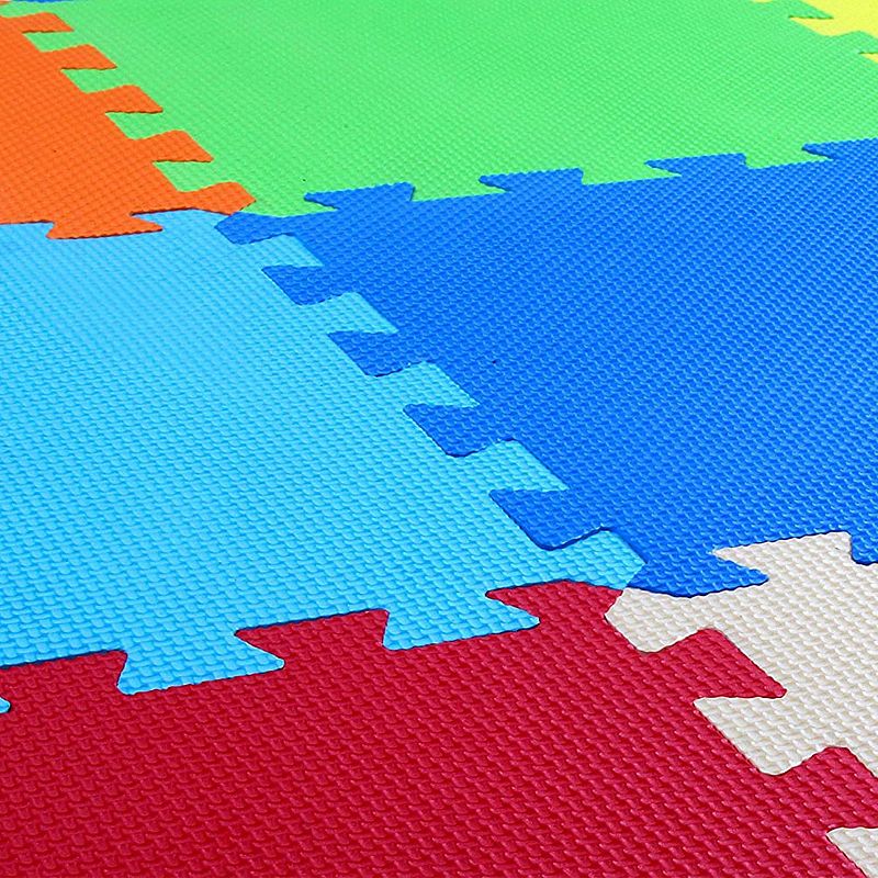 BalanceFrom 9 Color Extra Thick Interlocking Puzzle Foam Exercise Play Mats， 36