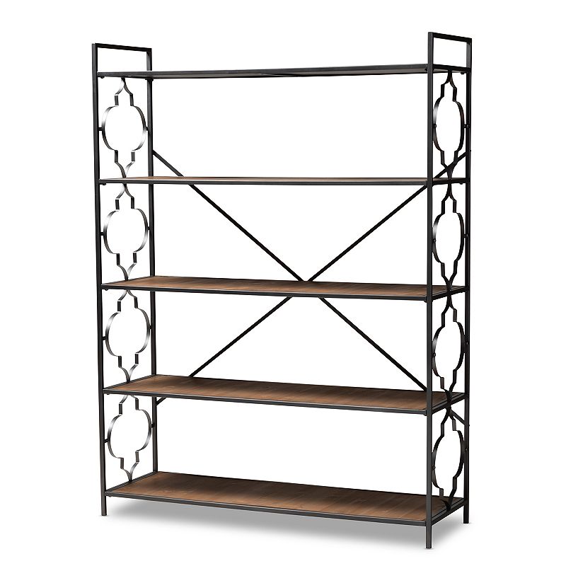 Baxton Studio Mirna Medium Brown Shelving