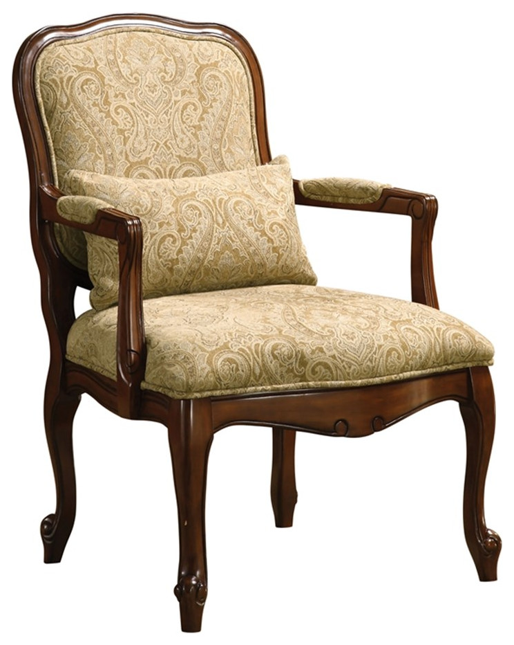 Furniture of America Michin Fabric Padded Accent Chair in Dark Cherry   Armchairs And Accent Chairs   by Homesquare  Houzz