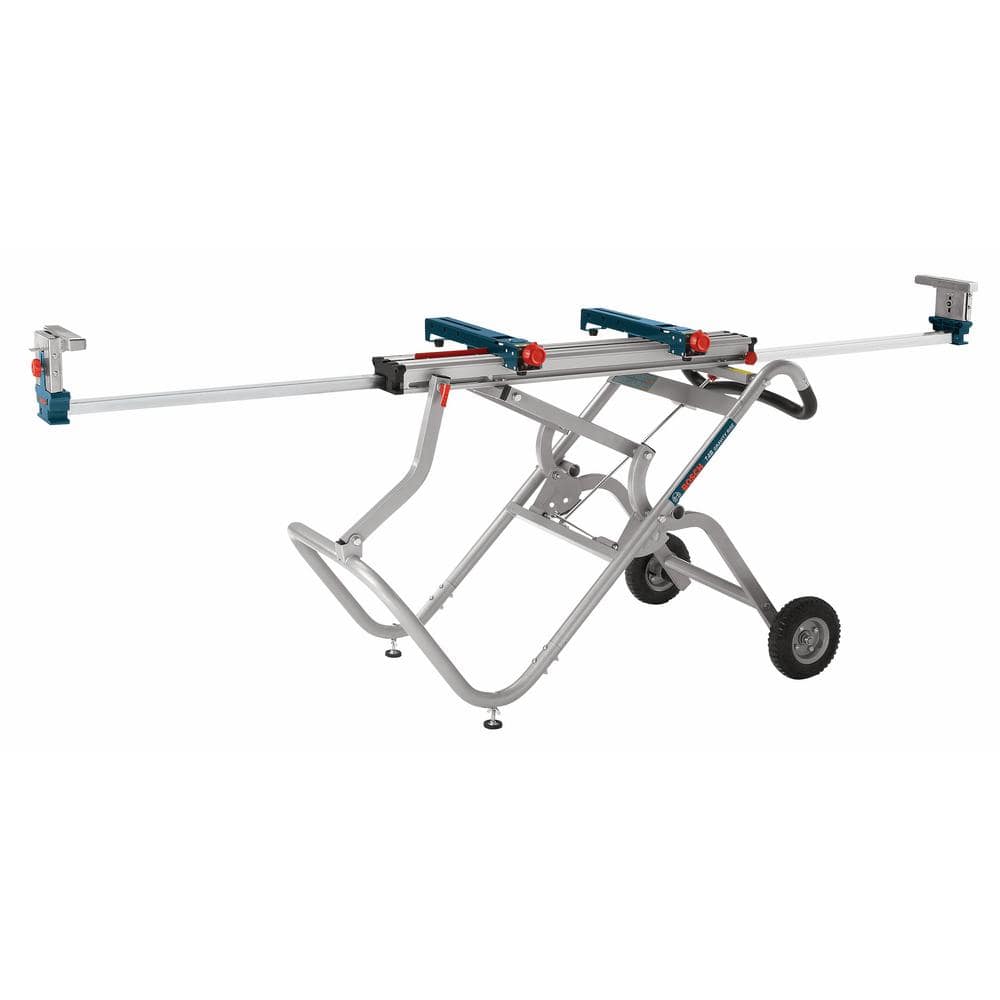 Bosch Portable Folding Gravity Rise Miter Saw Stand with Wheels T4B