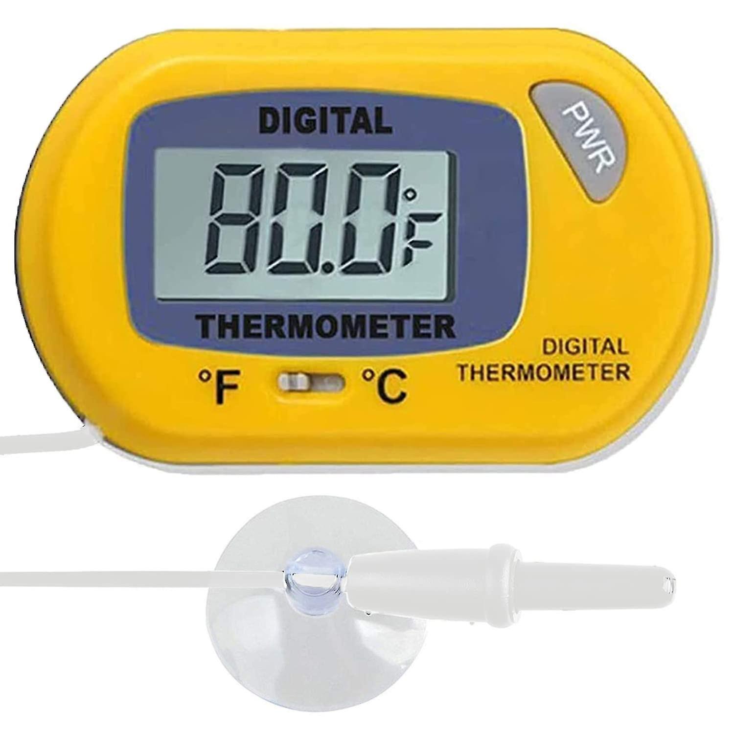 Digital Thermometer， Accurately Reads Aquarium Temperature With Suction Cup