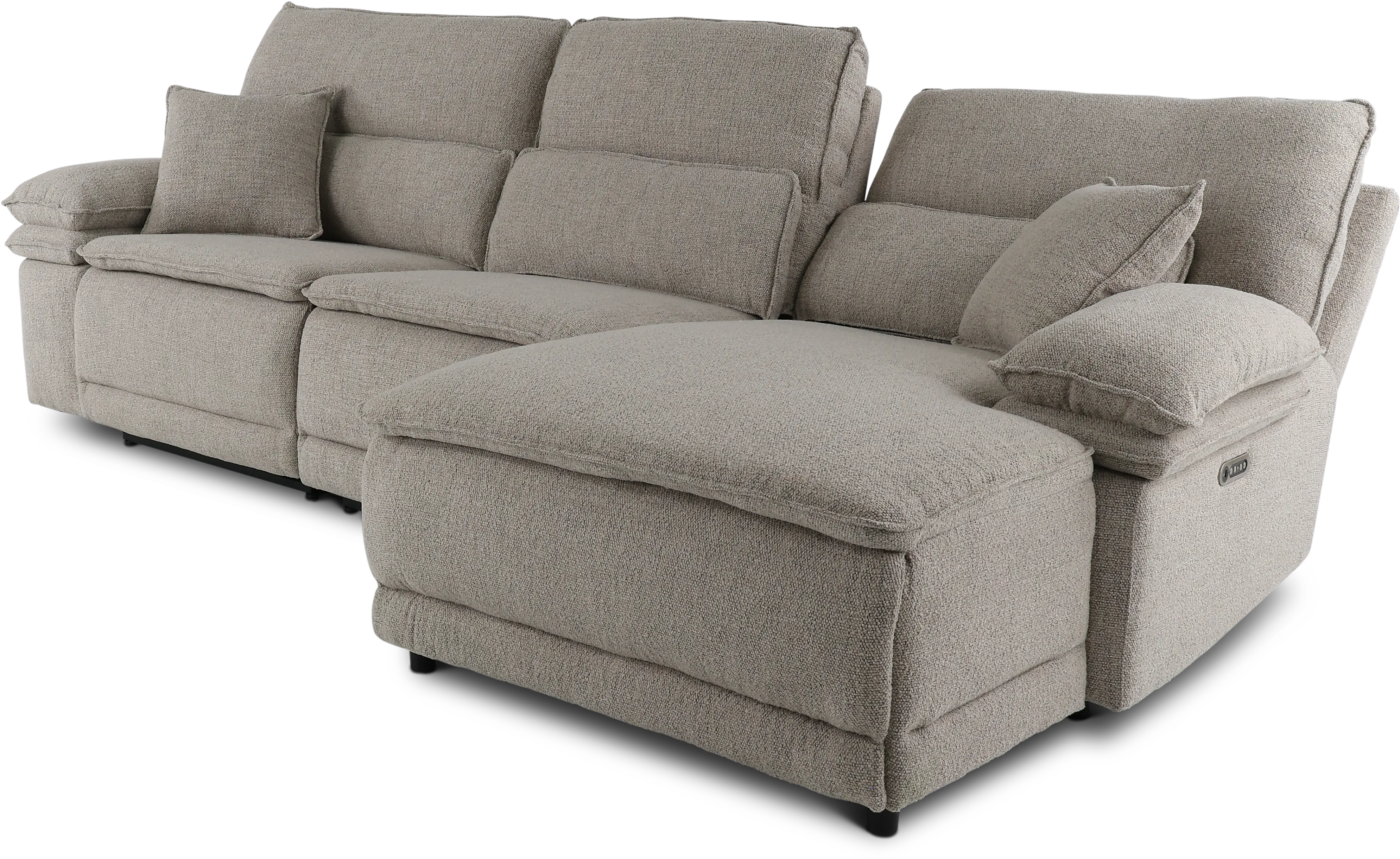 Merino Porcelain 3 Piece Power Reclining Sofa with Chaise