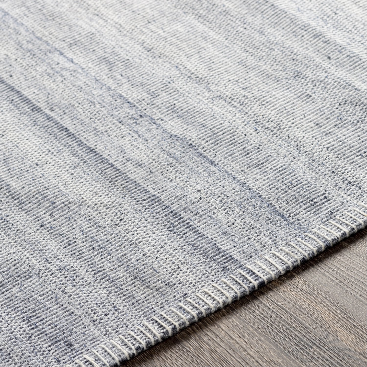 Irvine Hand Woven Rug in Denim, Cream