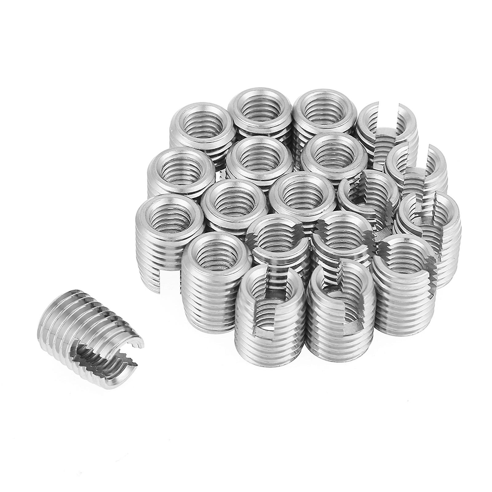 Threaded Inserts，303 Stainless Steel Self Tapping Thread Insert Screw Bushing Slotted Wire Thread Repair Insert