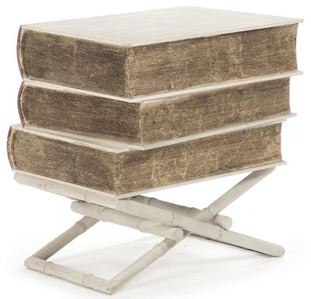 Side Table LYLE Beige Poplar   Contemporary   Side Tables And End Tables   by EuroLuxHome  Houzz