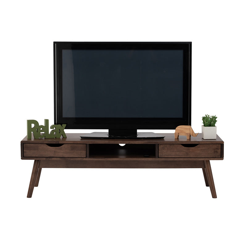 LAMAR Entertainment TV Unit with 2 Drawers 150cm - Walnut