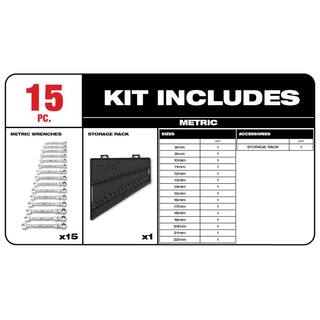 MW 144-Position Flex-Head Ratcheting Combination Wrench Set Metric with Hook and Pick Set (19-Piece) 48-22-9513-48-22-9215