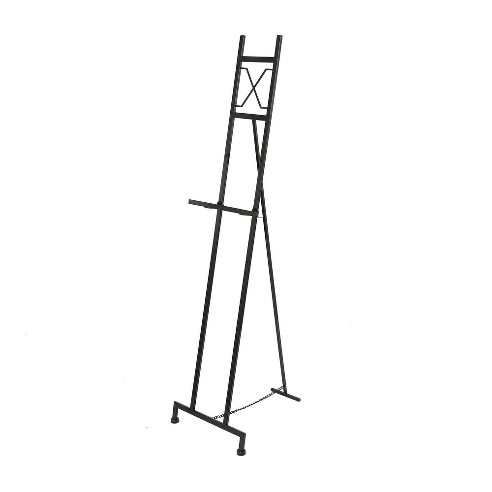 Black Metal Large Free Standing Adjustable Display Stand Easel with Chain Support