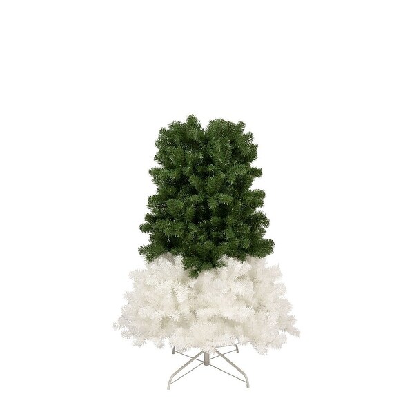 6FT Hinged Fir Artificial Santa Hat Christmas Tree with 300 LED Lights