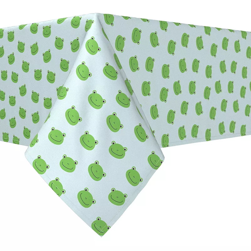 Rectangular Tablecloth， 100% Cotton， 52x84， Ribbit Ribbit