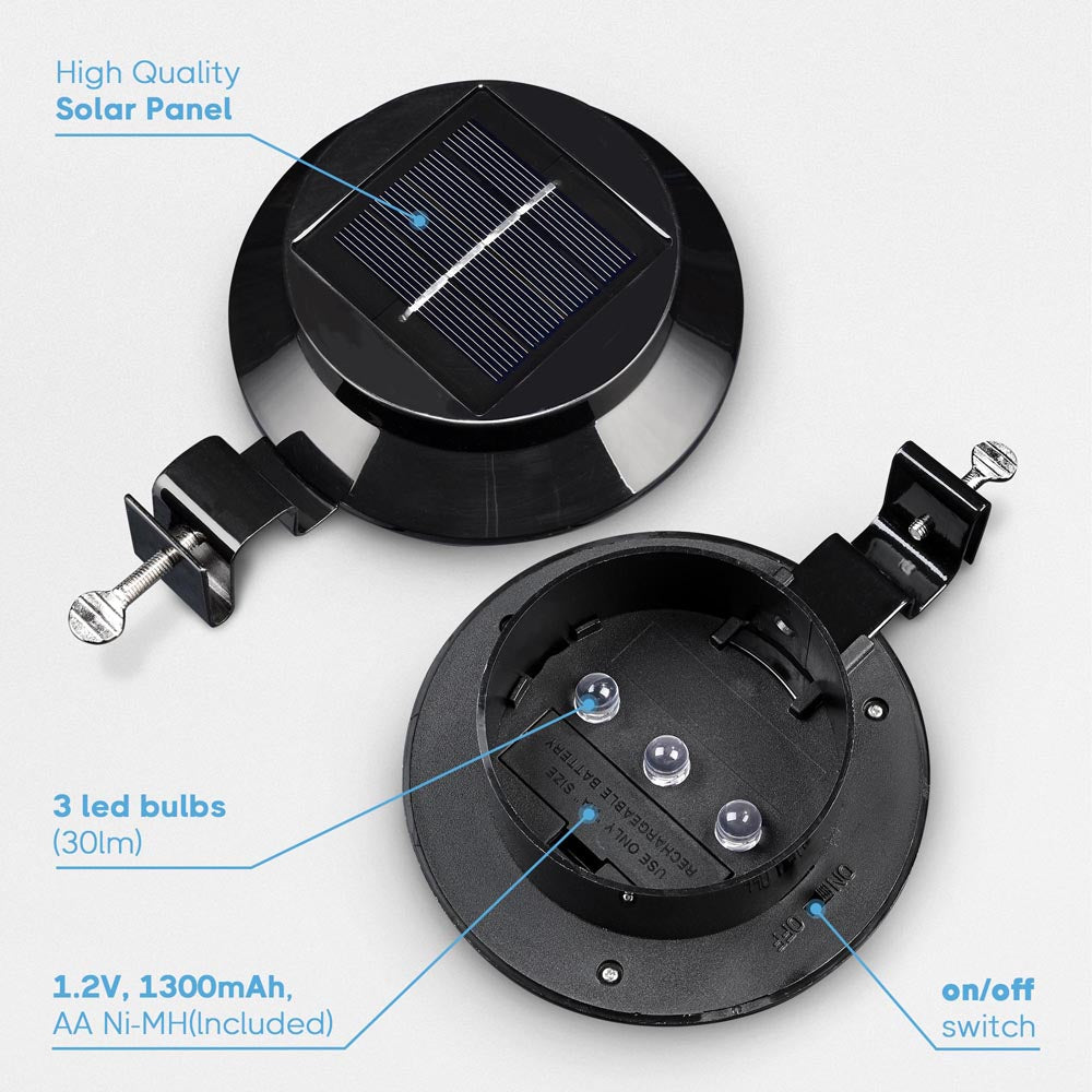 Yescom LED Solar Power Light w/ Bracket Outdoor Wall Security