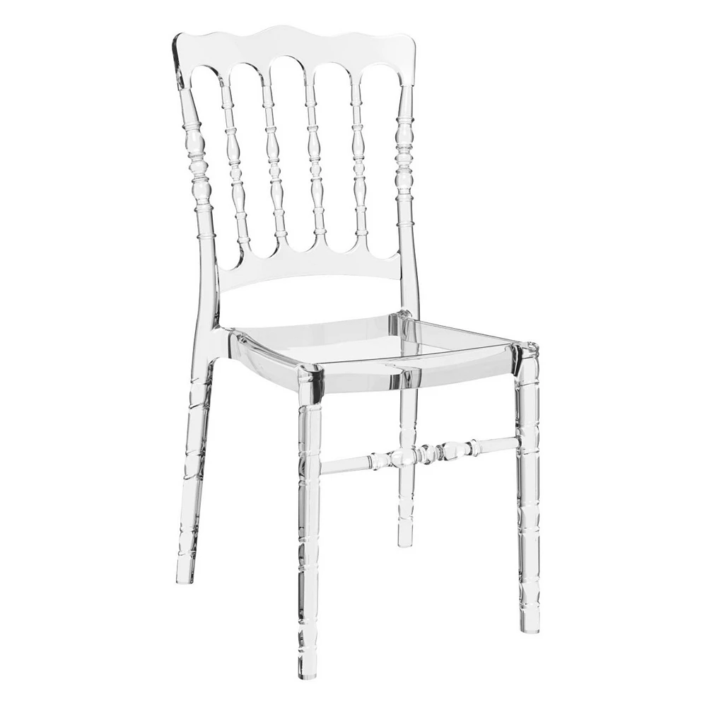 32 Clear Transparent Stackable Outdoor Patio Dining Chair