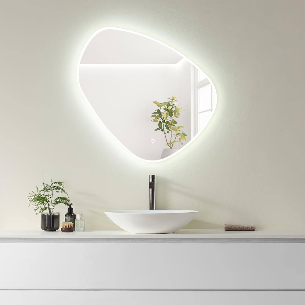 Altair Rasso 47 in. W x 46 in. H Large NoveltySpecialty Frameless LED Light Wall Bathroom Vanity Mirror in Clear Glass 762047-LED-NF