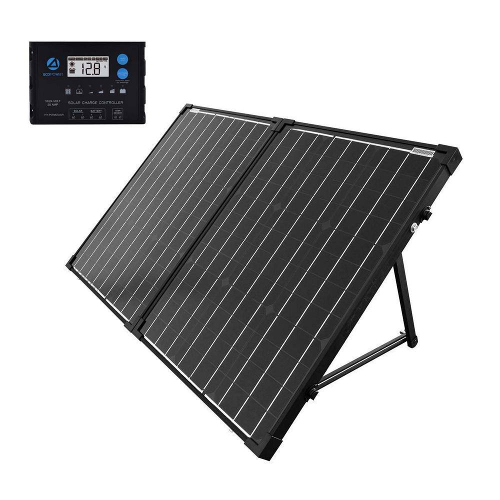 ACOPower 100-Watt Portable Briefcase OffGrid Solar Panel Kit with ProteusX 20-Amp Charge Controller HYPTK100WPX20A