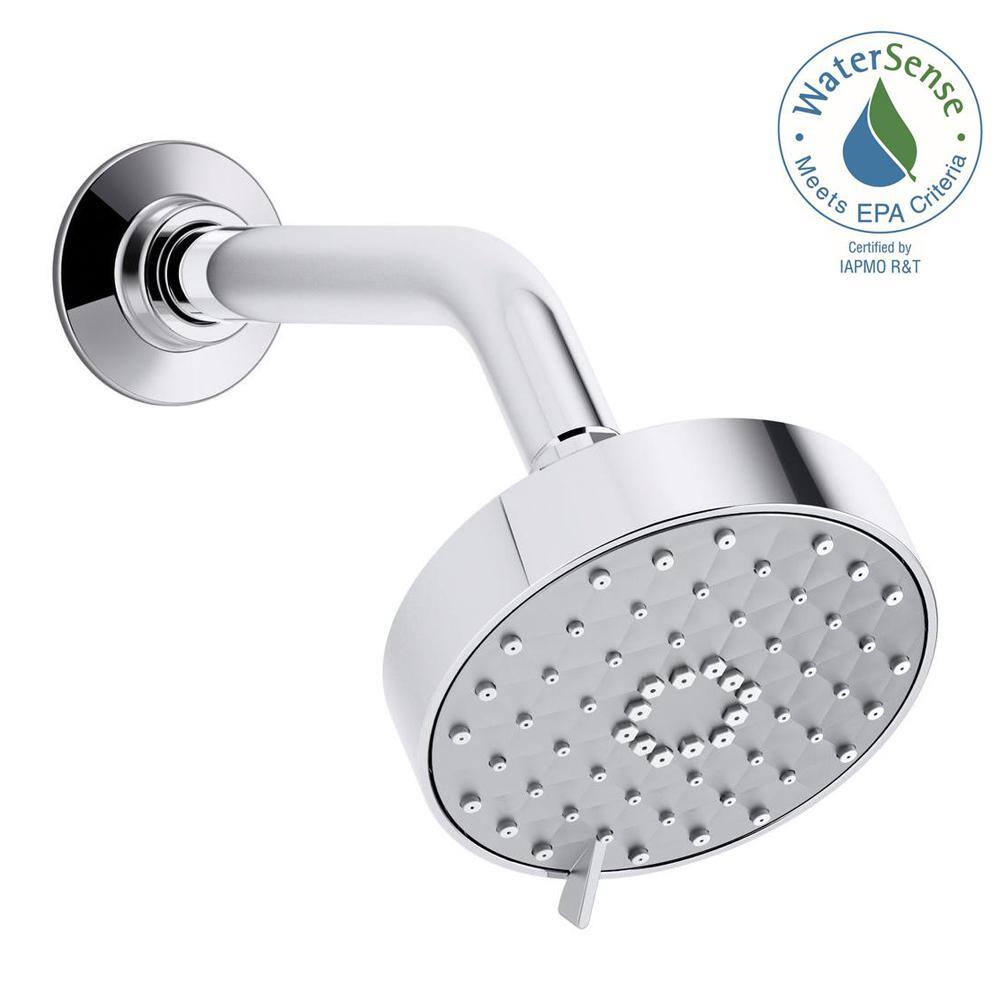 KOHLER Awaken 3-Spray Patterns 4.3125 in. Wall Mount Fixed Shower Head in Polished Chrome (2-Pack) K-72419-CP 72419