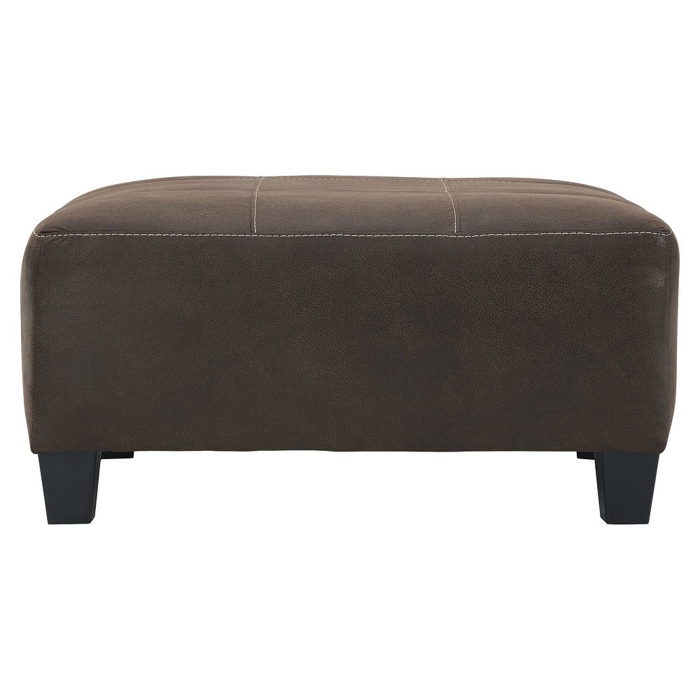 Navi Contemporary Chestnut Oversized Ottoman