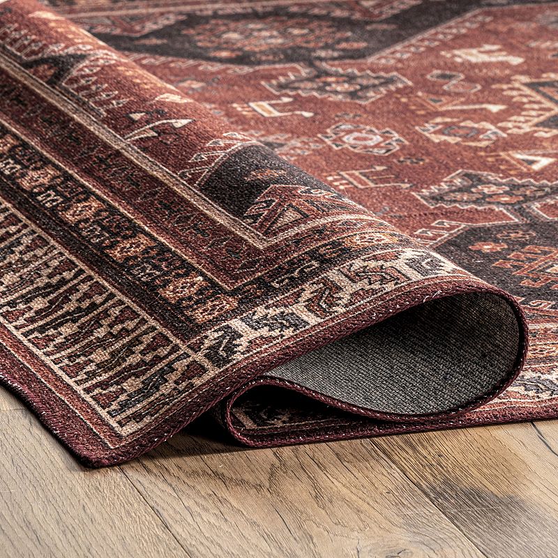 nuLoom Kathryn Machine Washable Traditional Rustic Area Rug