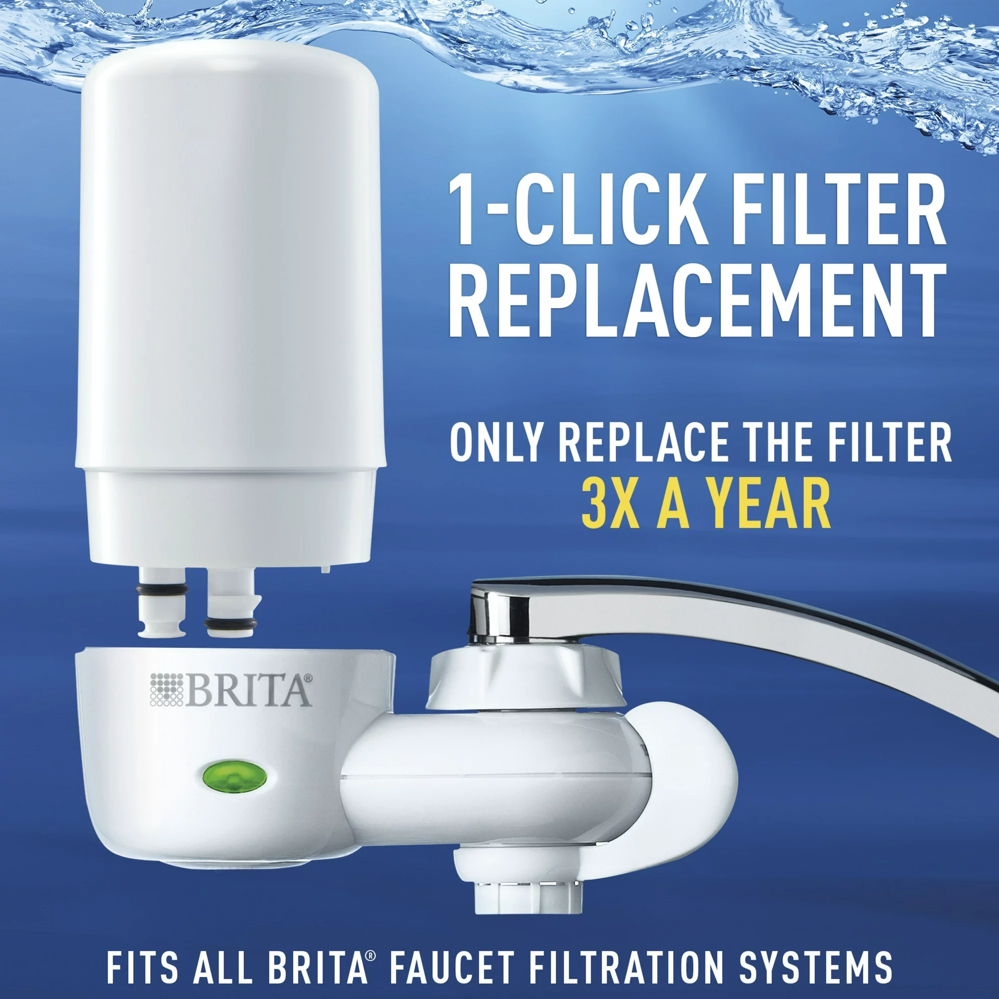 Brita Complete Tap Water Faucet Filtration System - White