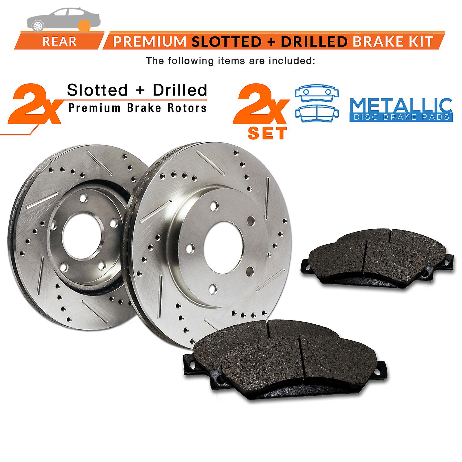 Max Brakes Rear Brake Kit Fits: 1998 - 2002 Chevy Camaro | Pontiac Firebird