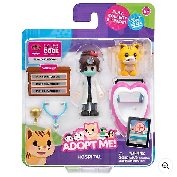 Adopt me! dr. heart and ginger cat friends hospital pack action figure