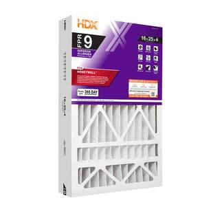 HDX 16 in. x 25 in. x 4 in. Honeywell Replacement Pleated Air Filter FPR 9 HDX-HW1625-13-3