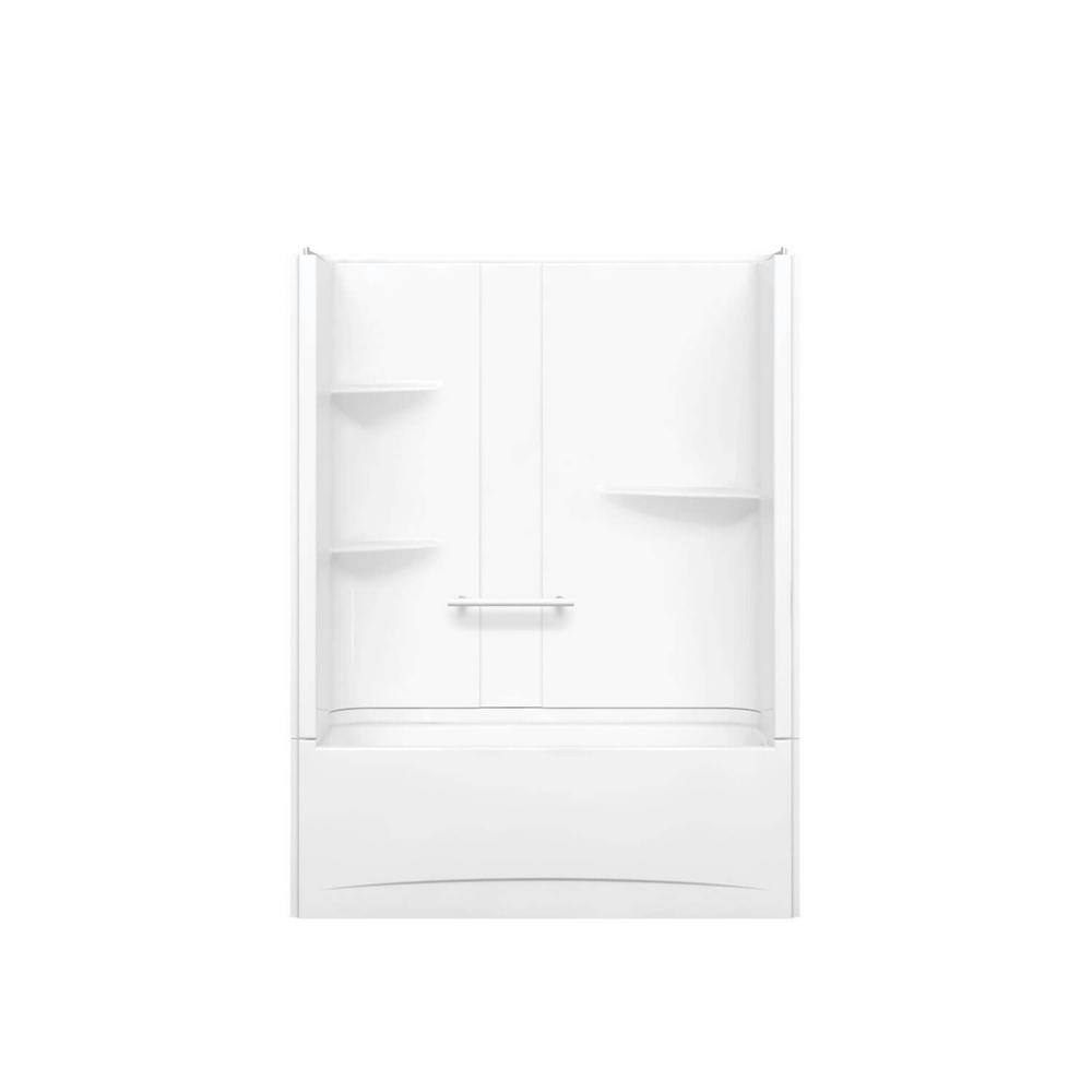 MAAX Camelia TS 33 in. x 60 in. x 79 in. Bath and Shower Kit with Left Hand Drain in White 105915-000-001-004