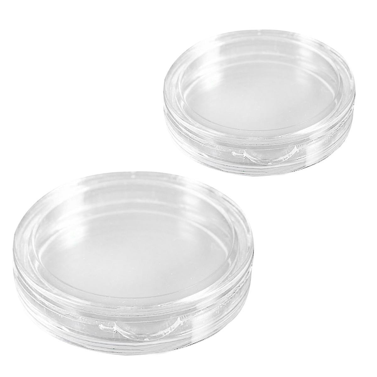 Small Round Transparent Plastic Coin Capsules Box， 10 Pcs 20mm and 10 Pcs 22mm