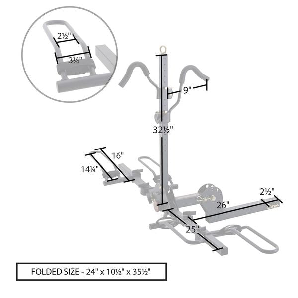 Elevate Outdoor Hitch Platform Bike Rack for RVs - 2 Bike