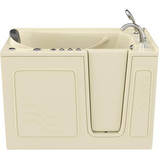 Universal Tubs Safe Premier 52.3 in. x 60 in. x 30 in. Right Drain Walk-in Air and Whirlpool Bathtub in Biscuit HD3053RBD-CP