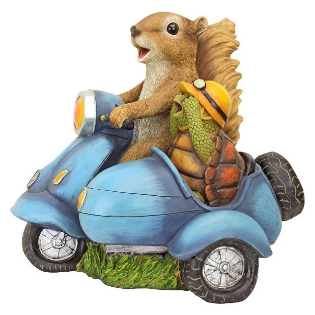 Design Toscano Born To Be Wild Squirrel On Motorcycle Statue Multicolored