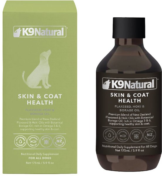 K9 Natural Skin and Coat Health Liquid Skin and Coat Dog Supplement， 5.9-oz bottle