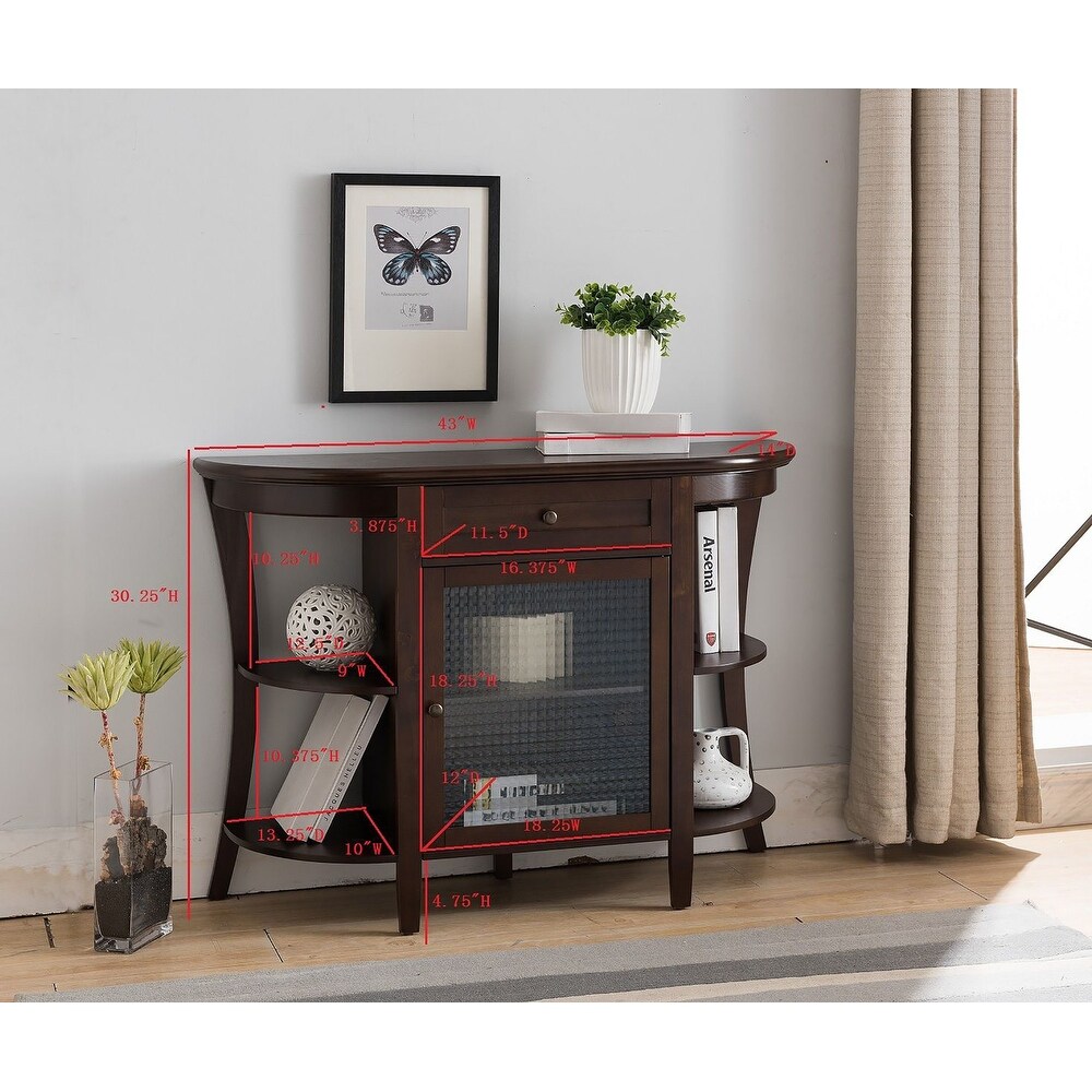 Entryway Console Sofa Storage Buffet Table