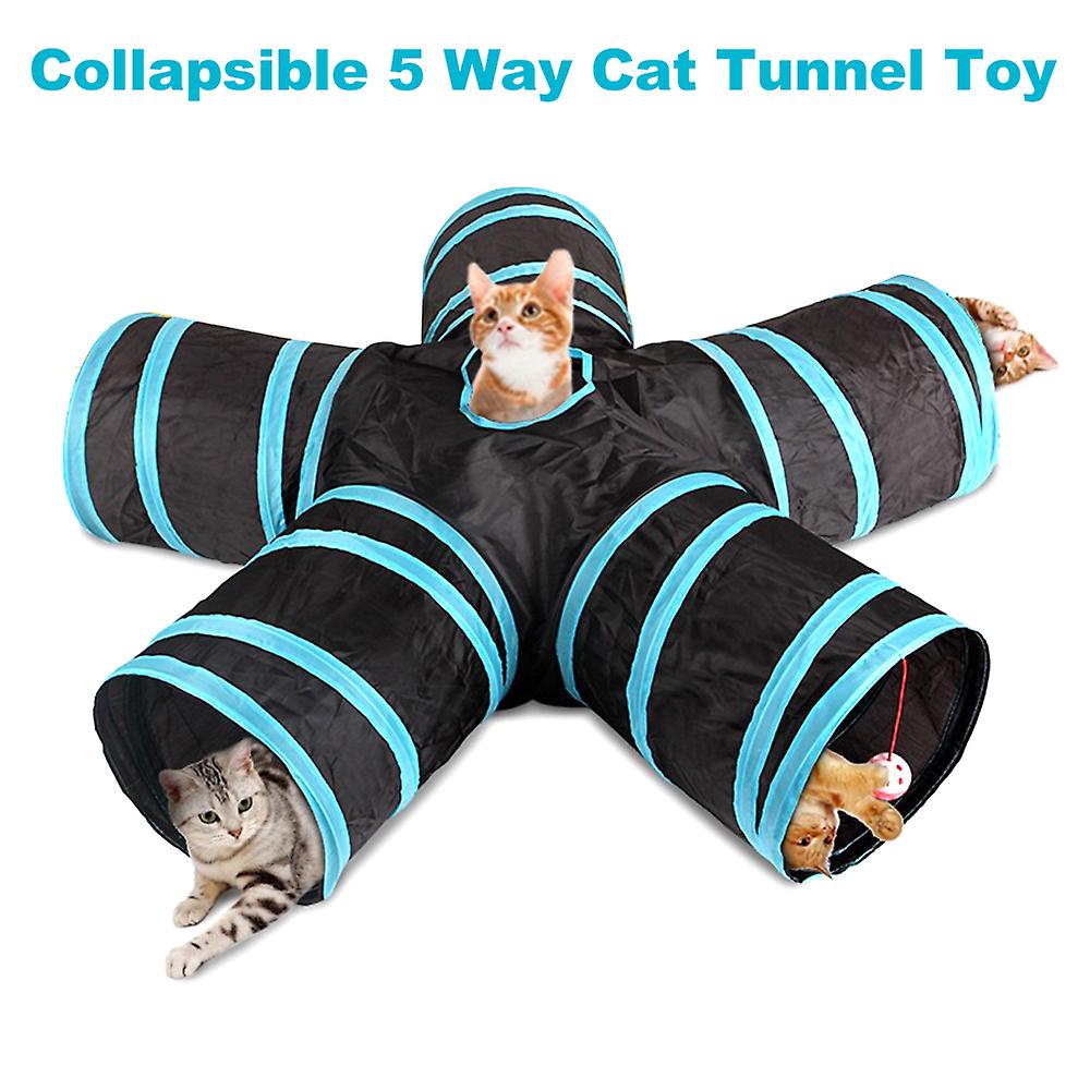 1 5 Way Cat Tunnel Black