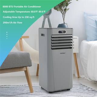 Costway 8000BTU Portable Air Conditioner with Remote Control 3-in-1 Air Cooler wDrying in Gray FP10119US-GR