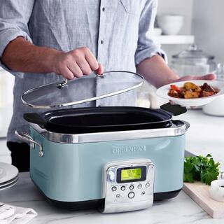 GreenPan Ceramic Nonstick 6 qt. Blue Haze Slow Cooker CC005109-001