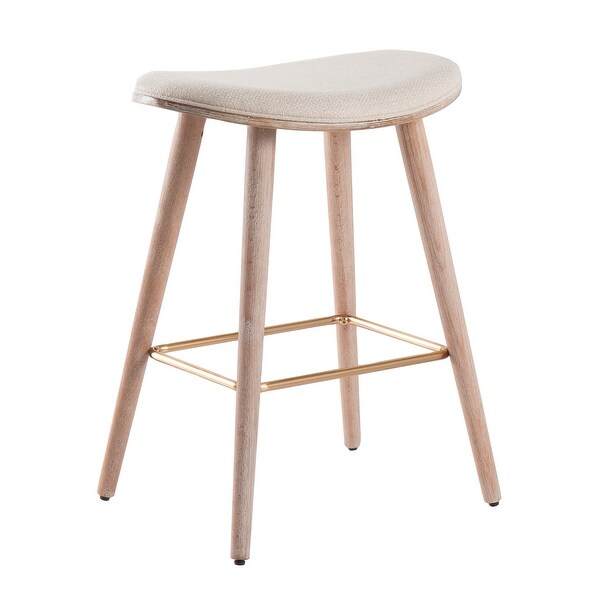 Cooper Grove Albstadt White Washed Counter Stool - Set of 2