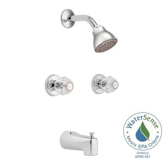 MOEN Chateau 2-Handle 1-Spray Tub and Shower Faucet in Chrome (Valve Included) 2982EP