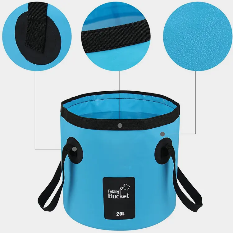 Foldable Camping Storage Container Collapseable Water Bucket for Camping Traveling Hiking