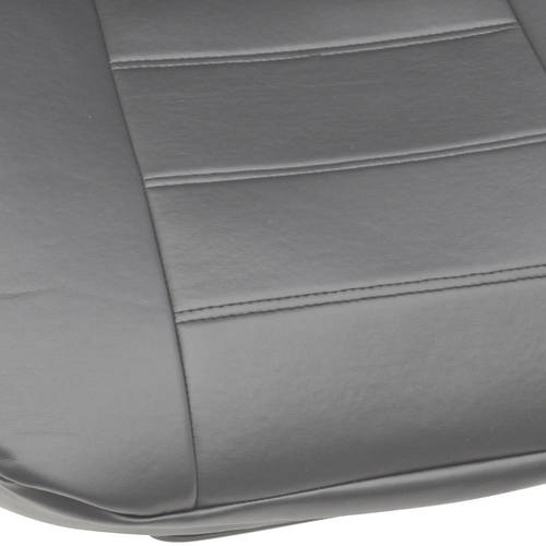 BDK PU Leather Seat Covers for SUV and Van 3 Rows Premium Leather Covers， Black Beige Gray