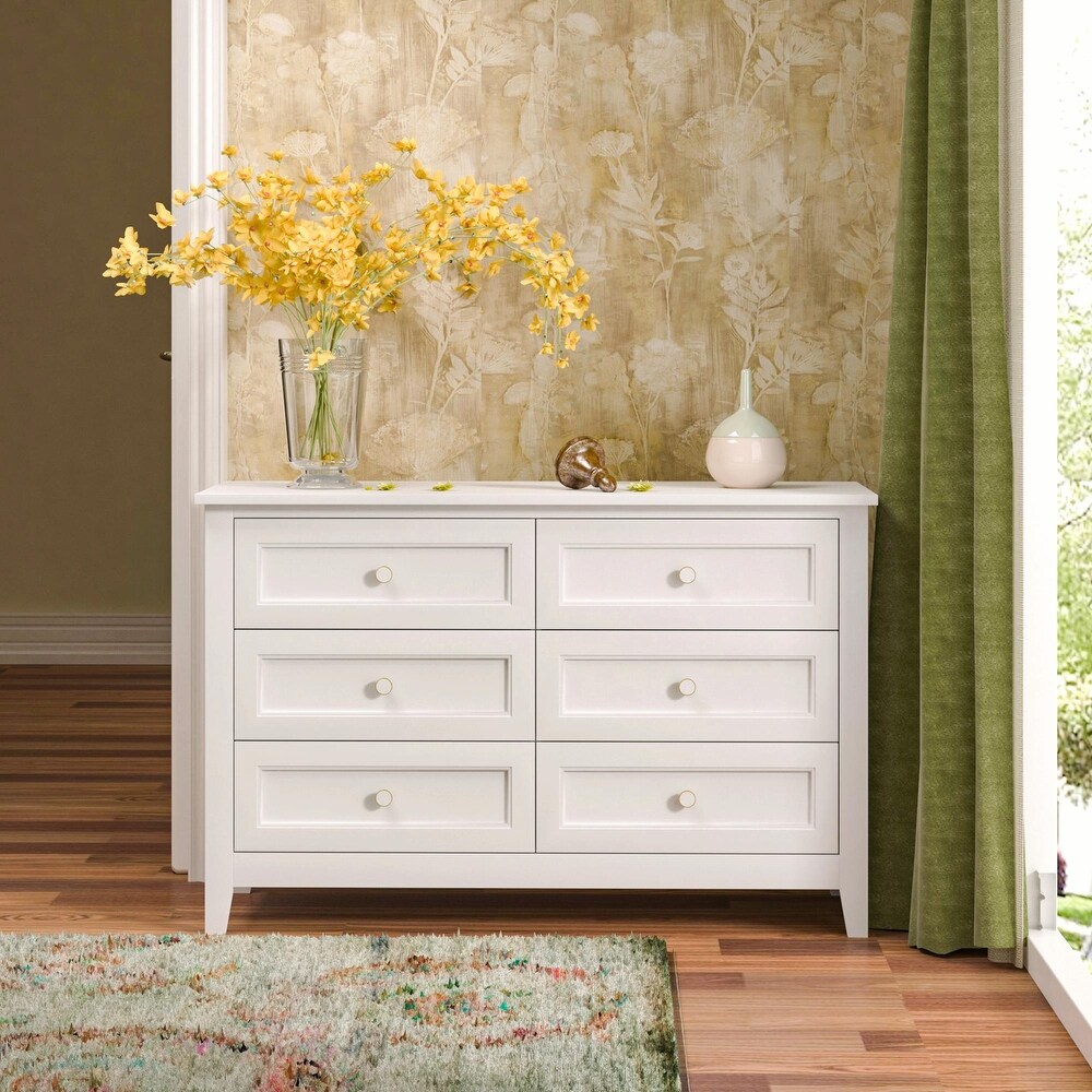 6 Drawers Dresser Cabinet  Versatile Storage Solution for Any Room