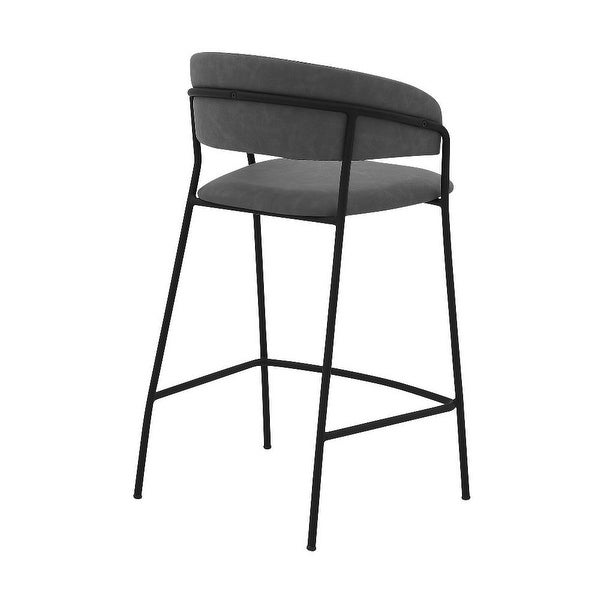 26 Inch Leatherette Seat Counter Height Barstool