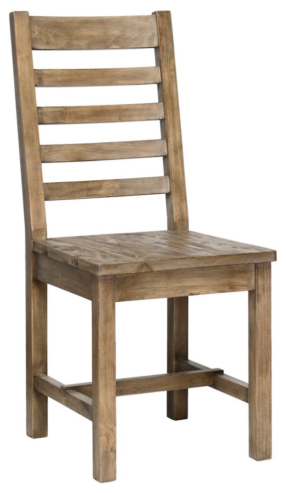 Farmhouse Reclaimed Wood Dining Chair Set Of 2   Farmhouse   Dining Chairs   by Zin Home  Houzz