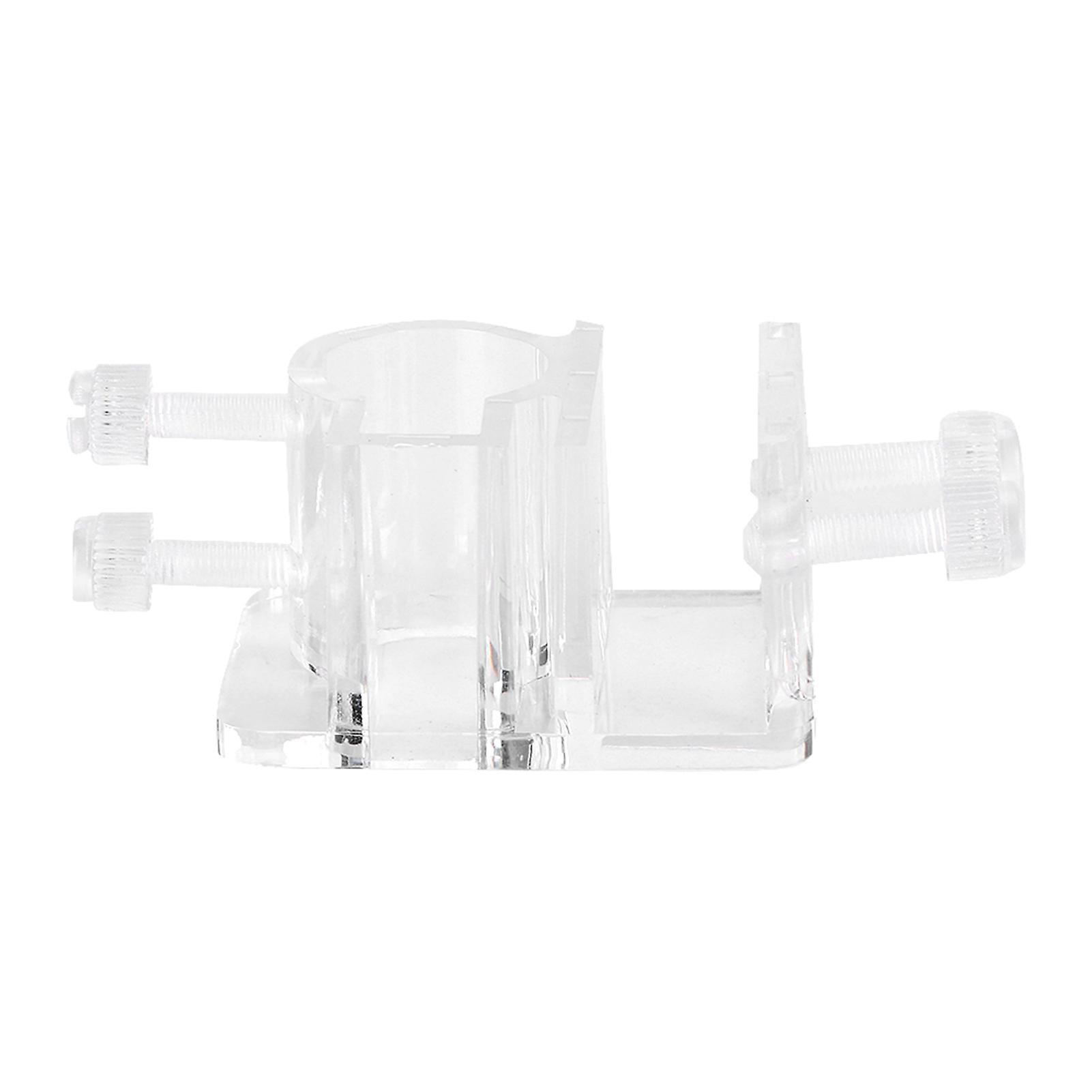 High Transparent Acrylic In And Out Water Pipe Fixation Clamp Single Hole For Fish Tank Aquarium21mm