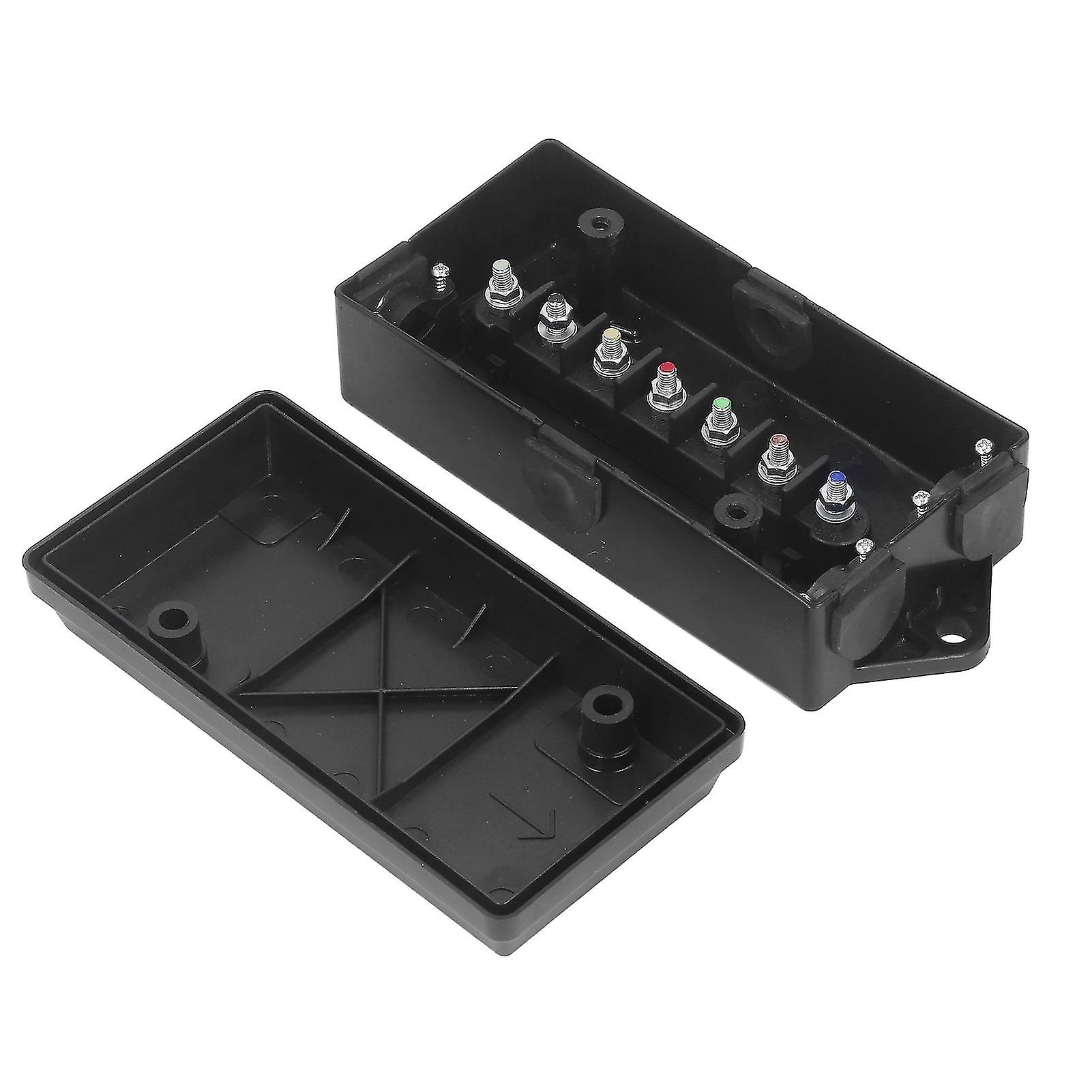 Trailer Junction Box 7 Way ABS Terminal Connector Waterproof Distribution Block for Power