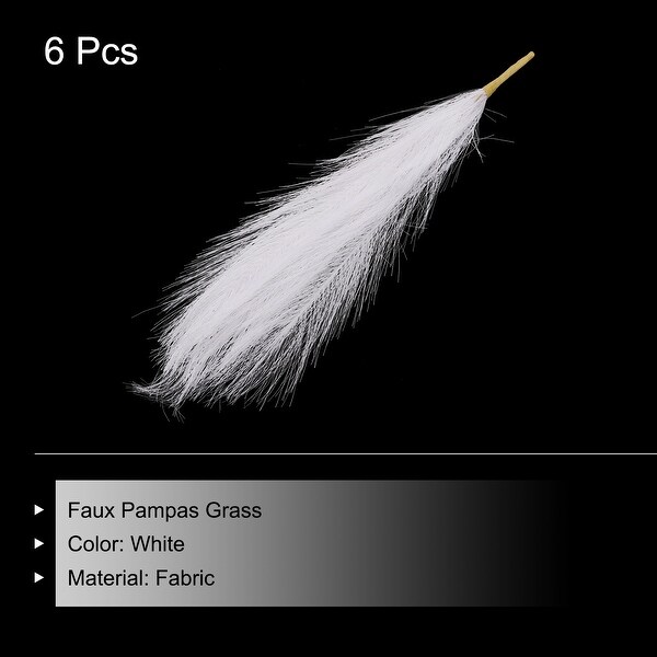 6Pcs Pampas Grass，17.7 Fake Pampas Grass for Wedding Decoration