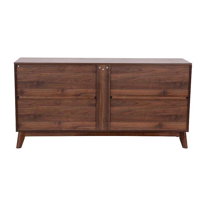 Flash Furniture Hatfield Mid-Century Modern Buffet Sideboard Storage Cabinet