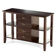 Simpli Home Burlington Traditional Console Sofa Table