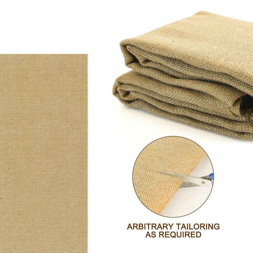 Agfabric 45 in. x 15 ft. Gardening Burlap Roll - Natural Burlap Fabric for Weed Barrier Tree Wrap Burlap Rustic Party Decor WEBLN2104515